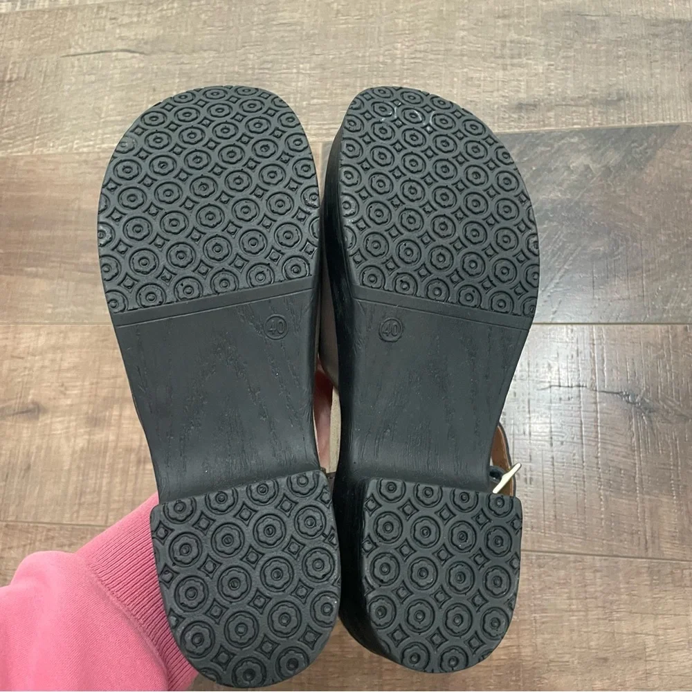 Calou Stockholm Dolores Clog Patent Leather Gray Size 10 - Picture 6 of 7